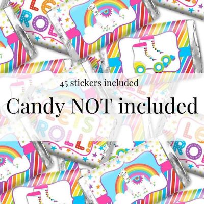 AmandaCreation Llama Roller Skating Mini Candybar Wrappers 45pcs. Image 3