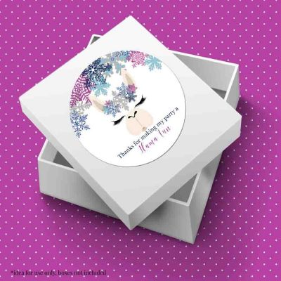 AmandaCreation Llama Snowflake Envelope Seals 40pc. Image 1