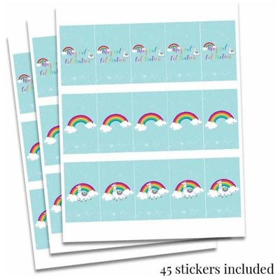 AmandaCreation Llama Unicorn Mini Candybar Wrappers 45pcs Image 1