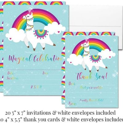 AmandaCreation Llama Unicorn Party Bundle 381pc. Image 2