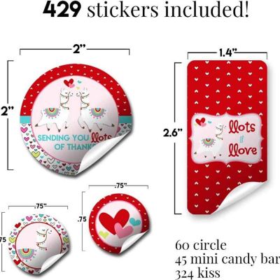 AmandaCreation Llamas in Love Sticker Bundle 429pc. Image 1