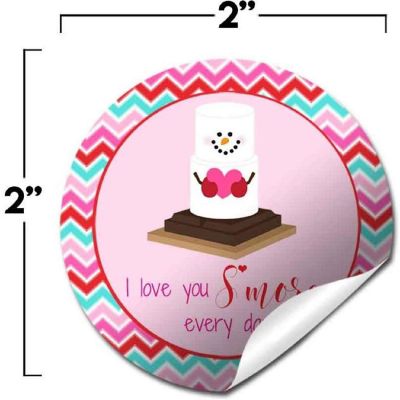 AmandaCreation Love You S'more Envelope Seals 40pc. Image 1