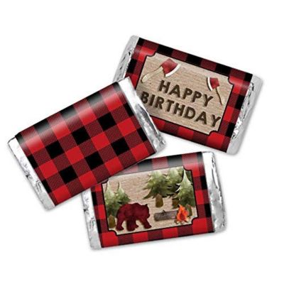 AmandaCreation Lumberjack Mini Candybar Wrappers 45pcs Image 1