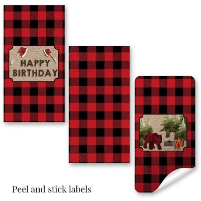 AmandaCreation Lumberjack Mini Candybar Wrappers 45pcs Image 2