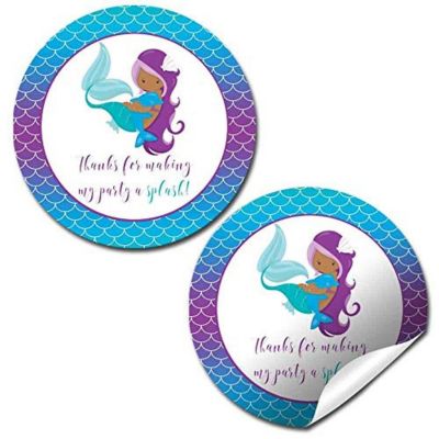AmandaCreation Magical Mermaid (dark) Envelope Seals 40pc. Image 1