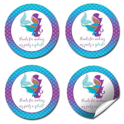 AmandaCreation Magical Mermaid (dark) Envelope Seals 40pc. Image 1