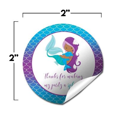 AmandaCreation Magical Mermaid (dark) Envelope Seals 40pc. Image 2
