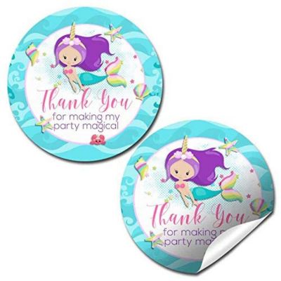 AmandaCreation Magical Purple Unicorn Envelope Seals 40pc. Image 1