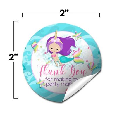AmandaCreation Magical Purple Unicorn Envelope Seals 40pc. Image 2