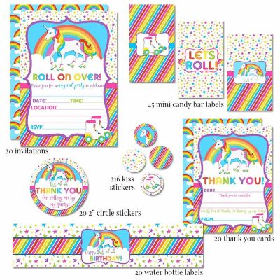 AmandaCreation Magical Roller Skating Party Bundle 381pc. Image 1