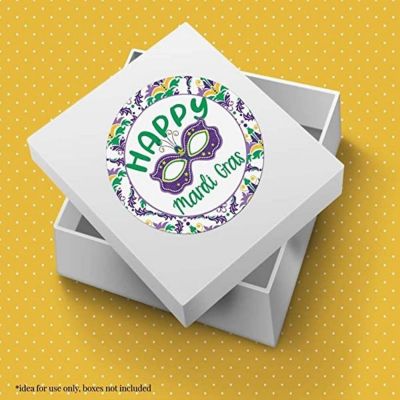 AmandaCreation Mardi Gras Mask Envelope Seals 40pc. Image 2