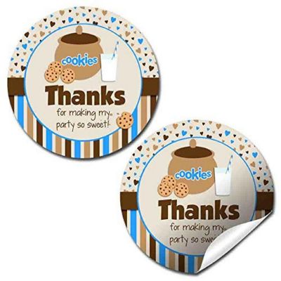 AmandaCreation Milk &amp; Cookies Envelope Seals 40pc. Image 1