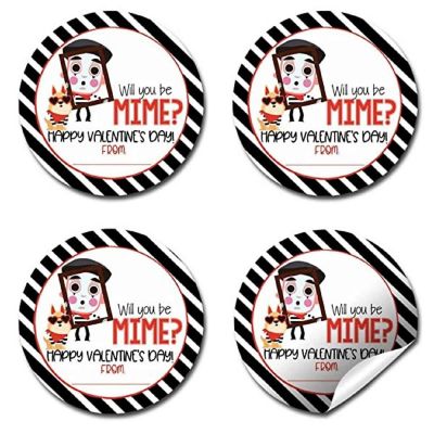 AmandaCreation Mime Valentine Envelope Seals 40pc. Image 3