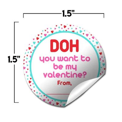 AmandaCreation Mini Play Doh Valentine Envelope Seals 40pc. Image 1