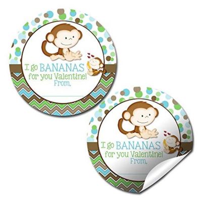 AmandaCreation Monkey Blue Envelope Seals 40pc. Image 1