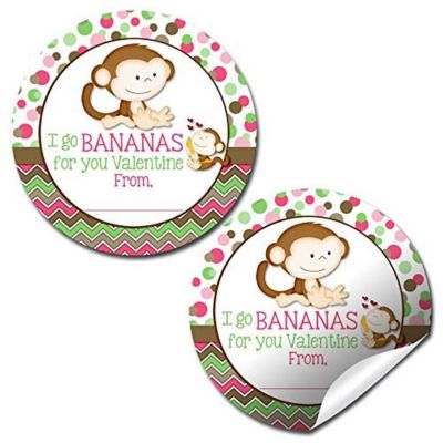 AmandaCreation Monkey Pink Envelope Seals 40pc. Image 1