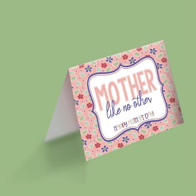 AmandaCreation Mother Like No Other Greeting Card 2pc. Image 2