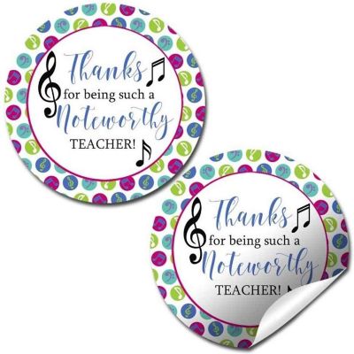 AmandaCreation Music Note Appreciation Envelope Seals 40pc. Image 1