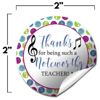 AmandaCreation Music Note Appreciation Envelope Seals 40pc. Image 1
