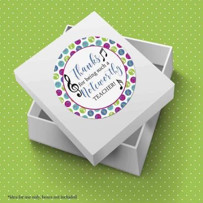 AmandaCreation Music Note Appreciation Envelope Seals 40pc. Image 2