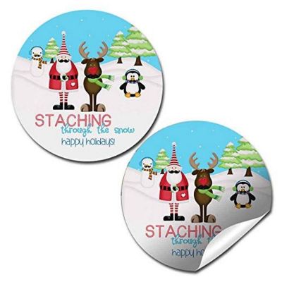 AmandaCreation Mustache Staching Envelope Seals 40pc. Image 1