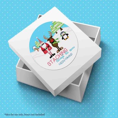 AmandaCreation Mustache Staching Envelope Seals 40pc. Image 1