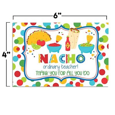 AmandaCreation Nacho Ordinary Teacher Greeting Card 2pc. Image 2