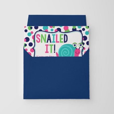 AmandaCreation Nailed It Snail Greeting Card 2pc. Image 2