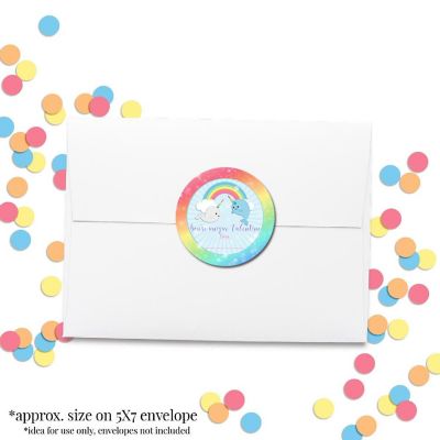 AmandaCreation Narwhal Valentine Envelope Seals 40pc. Image 3