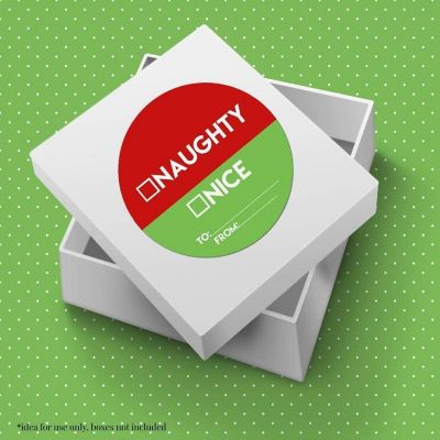 AmandaCreation Naughty Or Nice Gift Stickers 40pc. Image 1