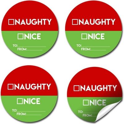 AmandaCreation Naughty Or Nice Gift Stickers 40pc. Image 3