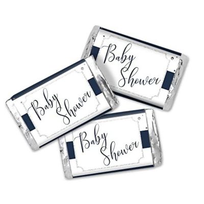 AmandaCreation Navy &amp; Silver Mini Candybar Wrappers 45pcs Image 1