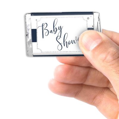 AmandaCreation Navy &amp; Silver Mini Candybar Wrappers 45pcs Image 1