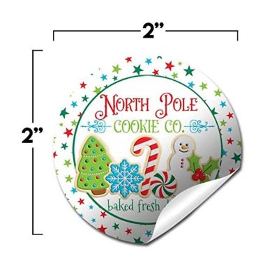 AmandaCreation North Pole Cookie Co Envelope Seals 40pc. Image 1