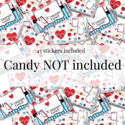 AmandaCreation Nursing Graduation Mini Candybar Wrappers 45pc. Image 1