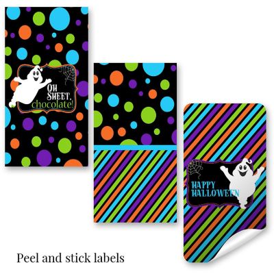 AmandaCreation Oh Sheet Ghost Mini Candybar Wrappers 45pc. Image 2