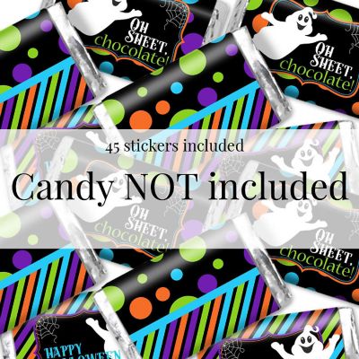 AmandaCreation Oh Sheet Ghost Mini Candybar Wrappers 45pc. Image 3