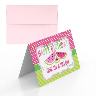 AmandaCreation One in a Melon Greeting Card 2pc. Image 1
