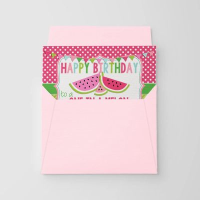 AmandaCreation One in a Melon Greeting Card 2pc. Image 1