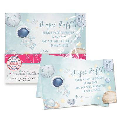 AmandaCreation Outer Space Diaper Raffle Tickets 20pc. Image 1