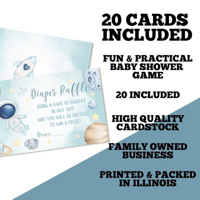 AmandaCreation Outer Space Diaper Raffle Tickets 20pc. Image 1