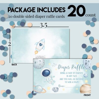 AmandaCreation Outer Space Diaper Raffle Tickets 20pc. Image 3