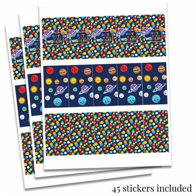 AmandaCreation Outer Space Mini Candybar Wrappers 45pcs Image 1