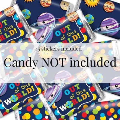 AmandaCreation Outer Space Mini Candybar Wrappers 45pcs Image 3