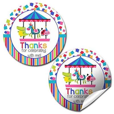 AmandaCreation Party Animals Envelope Seals 40pc. Image 1