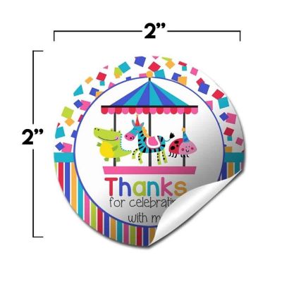AmandaCreation Party Animals Envelope Seals 40pc. Image 2