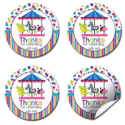 AmandaCreation Party Animals Envelope Seals 40pc. Image 3