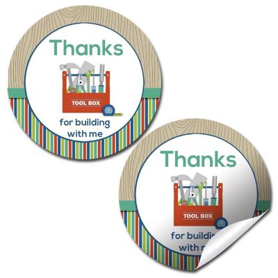 AmandaCreation Party Tool Box Envelope Seals 40pc. Image 1