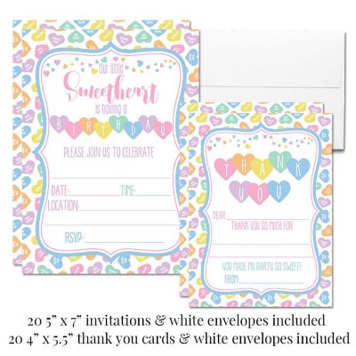 AmandaCreation Pastel Candy Hearts Party Bundle 381pc. Image 1