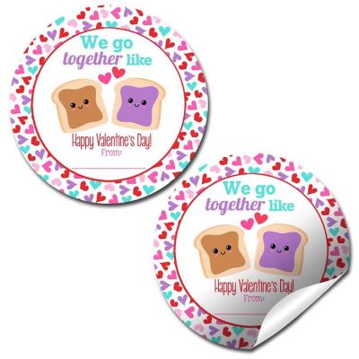 AmandaCreation Peanut Butter Valentine Envelope Seals 40pc. Image 1